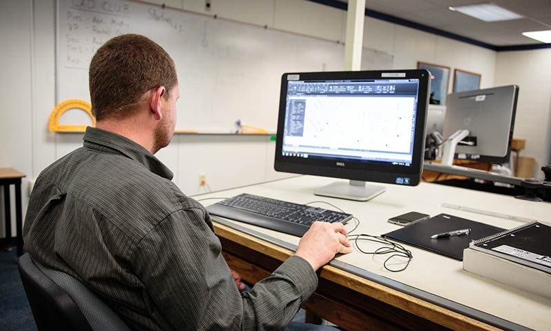 Person working at a computer